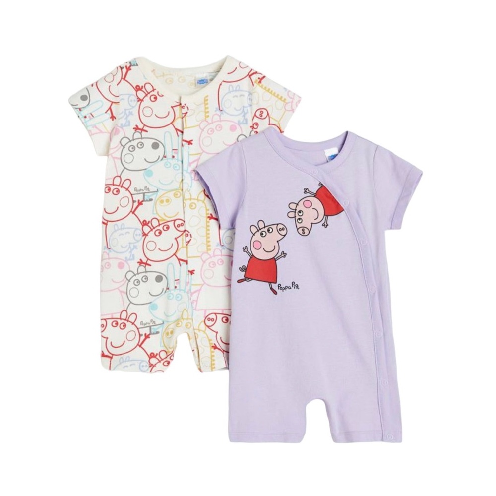 2-pack H&M baby Peppa pig jumpsuits
